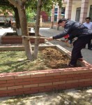 HOẠT ĐỘNG ĐOÀN THANH NIÊN CHĂM SÓC KHUÔN VIÊN TRUNG TÂM CHÀO MỪNG 30/4 VÀ 1/5