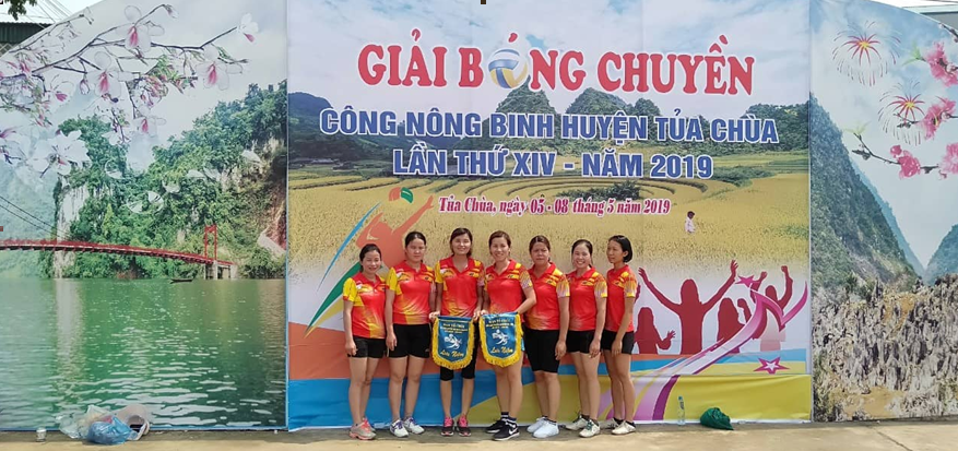 Trung tâm GDNN - GDTX tham gia giải bóng chuyền Công - Nông - Binh của huyện Tủa Chùa lần thứ XIV năm 2019